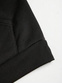 Manfinity LEGND Men's Casual Street Stylish Wing & Slogan Print Two-Tone Kangaroo Pocket Drawstring Hoodie Sweatshirt, Autumn/Winter - Multicolor - View 3