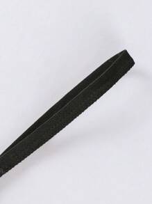 男士纯色简约性感内衣，休闲日常穿着 - 黑色 - 查看 7