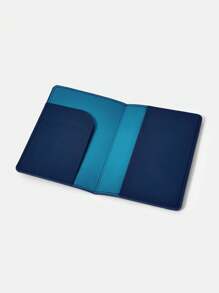 HARRY POTTER X SHEIN Eagle Badge Harrypotter Ravenclaw PU Golden Foil Passport Holder, Gifts - Blue - View 5