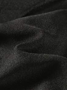 男士纯色简约性感内衣，休闲日常穿着 - 黑色 - 查看 4