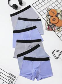 6pcs Letter Waistband Teenage Boy Briefs - Multicolor - View 8