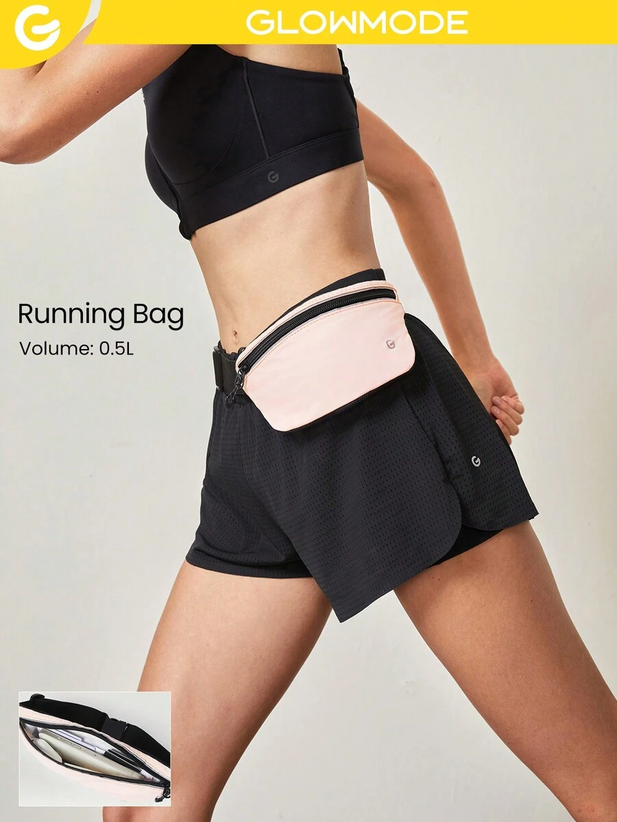 GLOWMODE 超薄跑步腰包 骑行健身手机包 - 粉色 - 查看 1