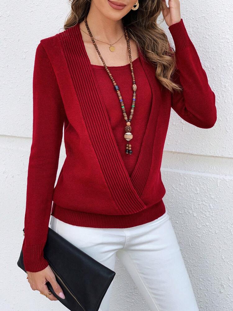 Christmas Women Clothes Red Sweater 2 In 1 Sweater