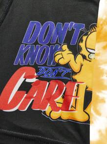 GARFIELD | SHEIN Tween Boy 2 件装黑白趣味卡通印花柔软宽松内裤 - 黑與白 - 查看 3