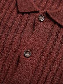 Chillumni Camisa casual de manga larga de unicolor con botones delanteros para hombres, para uso diario