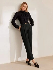 MOTF PREMIUM Solidne, zwężane do przodu spodnie ze skośnymi kieszeniami i bez paska