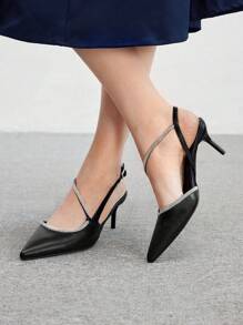 CUCCOO BIZCHIC Women's Elegant High Heel Dress Shoes, Black - Black - View 4