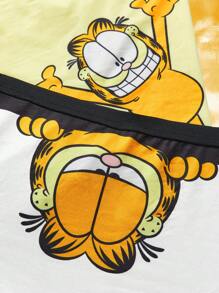 GARFIELD | SHEIN Quần lót Boxer thoải mái in họa tiết hoạt hình dễ thương và vui nhộn cho bé trai 2 chiếc/gói - Nhiều màu - Xem 4