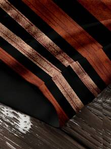 SHEIN LUNE Casual Minimalist Striped Retro Print Hoodie Sweatshirt, Suitable For Autumn/Winter - Multicolor - View 5