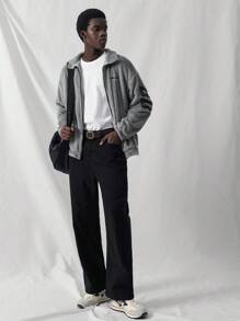 Manfinity VCAY Chaqueta de punto holgada de manga larga con abertura frontal, de estilo casual y elegante para otoño e invierno - Gris Oscuro - Ver 4