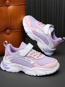 儿童卡通时尚休闲运动鞋，男女通用四季跑步鞋 - 紫色 - 查看 2