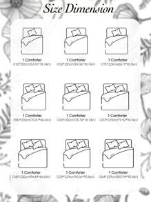 1件绗缝被 - 四季通用羽绒被，羽绒替代品，带角环