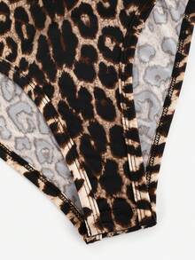 SHEIN Unity 3 件套简约黑、白和豹纹连体衣，适合运动和休闲穿着 - 彩色 - 查看 6