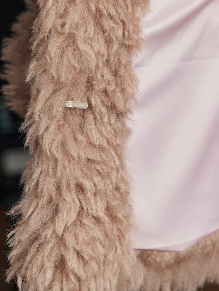 MOTF Soiréza FLUFFY SOLID OPEN FRONT COAT