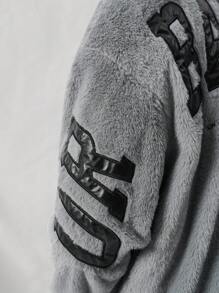 Manfinity VCAY Chaqueta de punto holgada de manga larga con abertura frontal, de estilo casual y elegante para otoño e invierno - Gris Oscuro - Ver 5