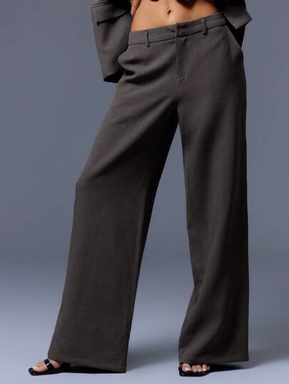 MUSERA 直筒裤 修身优雅 专业商务休闲 度假 秋冬 工作 办公室 复古 约会 外出 返校 婚礼 宾客套装 日常 胶囊衣橱 春季