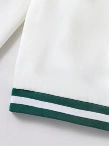 SHEIN Sudadera con capucha de moda casual con estampado de letra simple para adolescentes varones, versátil para uso diario