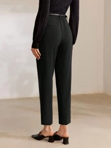 MOTF PREMIUM Solidne, zwężane do przodu spodnie ze skośnymi kieszeniami i bez paska