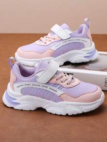 儿童卡通时尚休闲运动鞋，男女通用四季跑步鞋 - 紫色 - 查看 3