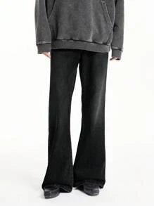 Manfinity EMRG Jeans ajustados de corte evasé con lavado vintage para hombres