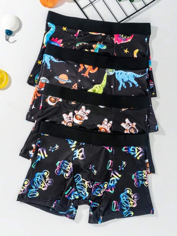 Set de 4 boxers con estampado digital navideño para niños