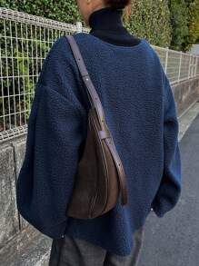 FRIFUL Damska kurtka casualowa z długim rękawem i wiązaniem z przodu, jednokolorowa, do noszenia na co dzień, jesienna odzież damska