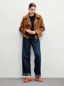 CUCCOO BIZCHIC Women Metal Chain Decor Flat Loafer Shoes New Year Holiday