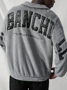 Manfinity VCAY Chaqueta de punto holgada de manga larga con abertura frontal, de estilo casual y elegante para otoño e invierno - Gris Oscuro - Ver 1