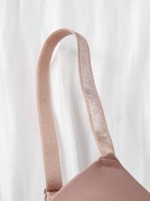 5件套女士纯色细肩带简约休闲钢圈文胸