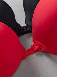 Women's Casual Backless Slight Stretch Fabric Bras Multicolor Plain Everyday Comfort Underwear Lingerie - Multicolor - View 5