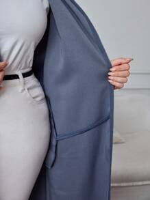 Veilorie Plus Size Side Striped Print Hooded Zip-Up Casual Jacket Winter Fall Autumn