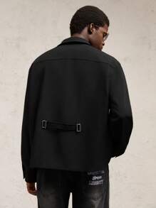 AKNOTIC Business Casual Chaqueta holgada de cuello vuelto, de ajuste relajado y de apertura frontal para hombre, adecuada para el otoño