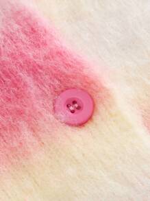 ROMWE MEN Street Life Gradient Fluffy Knitted Cardigan Sweater For Men, For Fall Winter - Multicolor - View 8