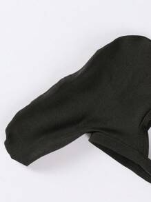 男士纯色简约性感内衣，休闲日常穿着 - 黑色 - 查看 6