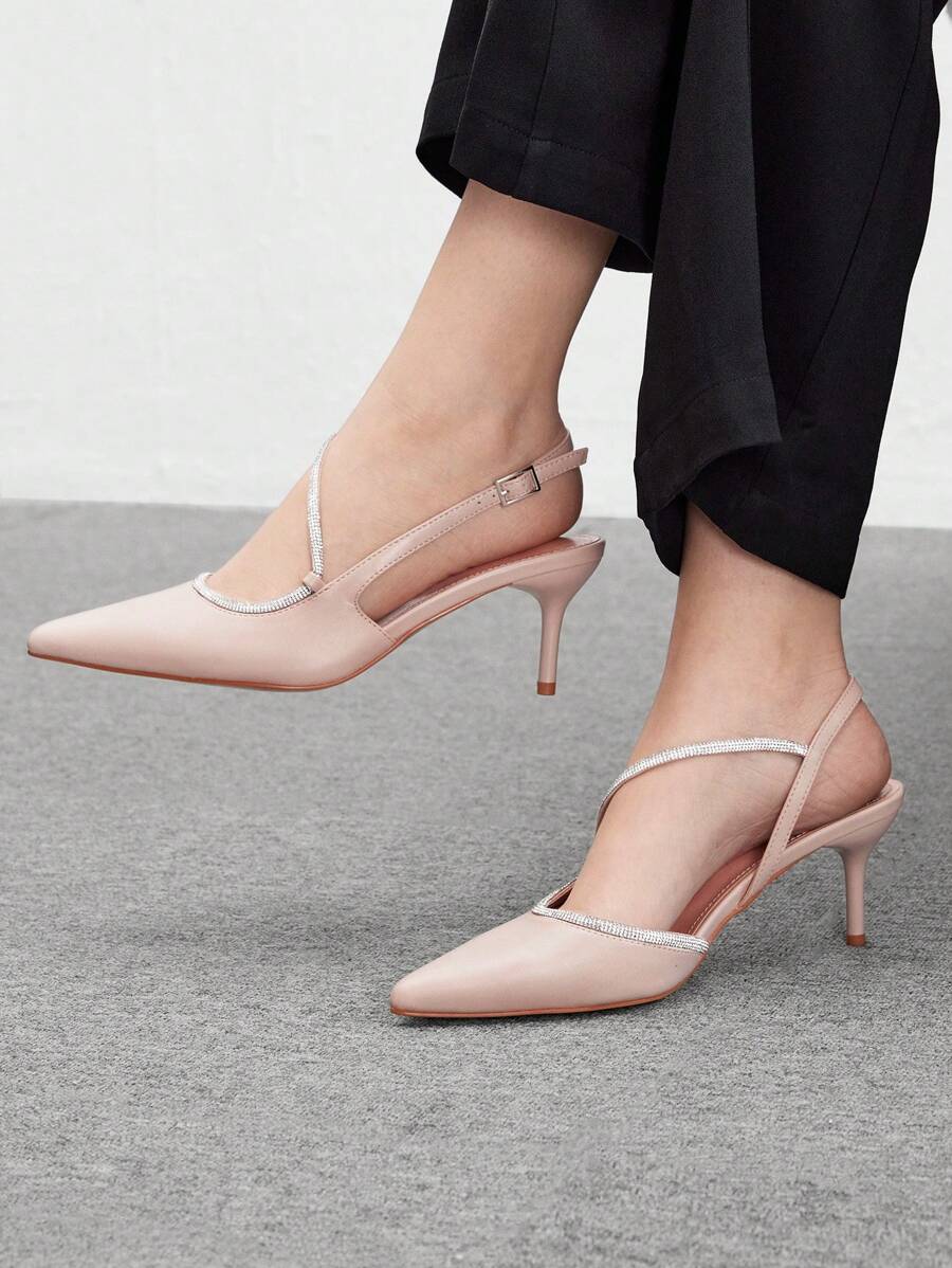 CUCCOO BIZCHIC Women High Heel Dress Shoes, Elegant Pointed Toe Stilettos, Apricot Color Spring Shoes Spring Break Easter - Beige - View 1