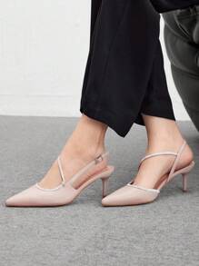 CUCCOO BIZCHIC Women High Heel Dress Shoes, Elegant Pointed Toe Stilettos, Apricot Color Spring Shoes Spring Break Easter - Beige - View 10