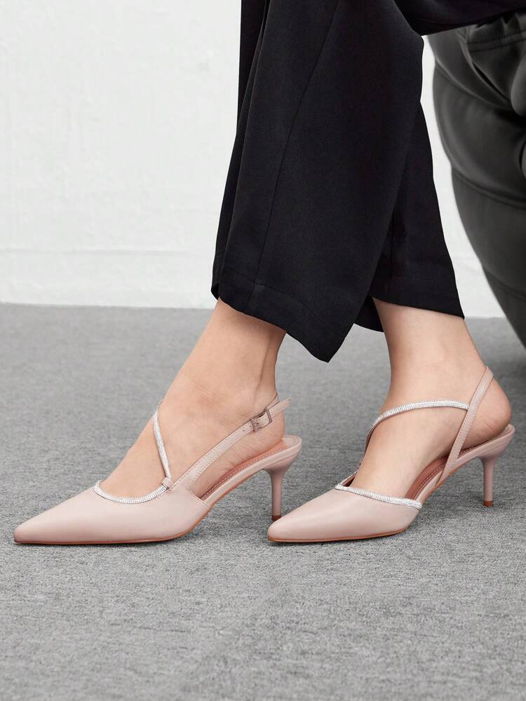 CUCCOO BIZCHIC Women High Heel Dress Shoes, Elegant Pointed Toe Stilettos, Apricot Color Spring Shoes Spring Break Easter