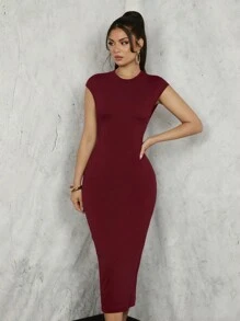 Glamine 优雅性感勃艮第针织露背女士紧身连衣裙、女士冬装、女士感恩节服装、节日服装、老钱、百褶裙、梅拉德风格、优雅女士连衣裙、俱乐部连衣裙、梅拉德风格、勃艮第红、安可红、女士圣诞服装、女士度假服装、女士生日礼服、女士音乐会服装、Fairycore、返校节礼服、女士超长服装 - 酒紅色 - 查看 4