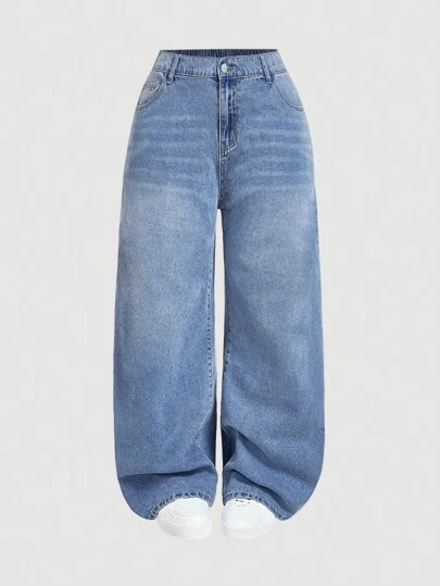 SHEIN MOD 大码牛仔裤