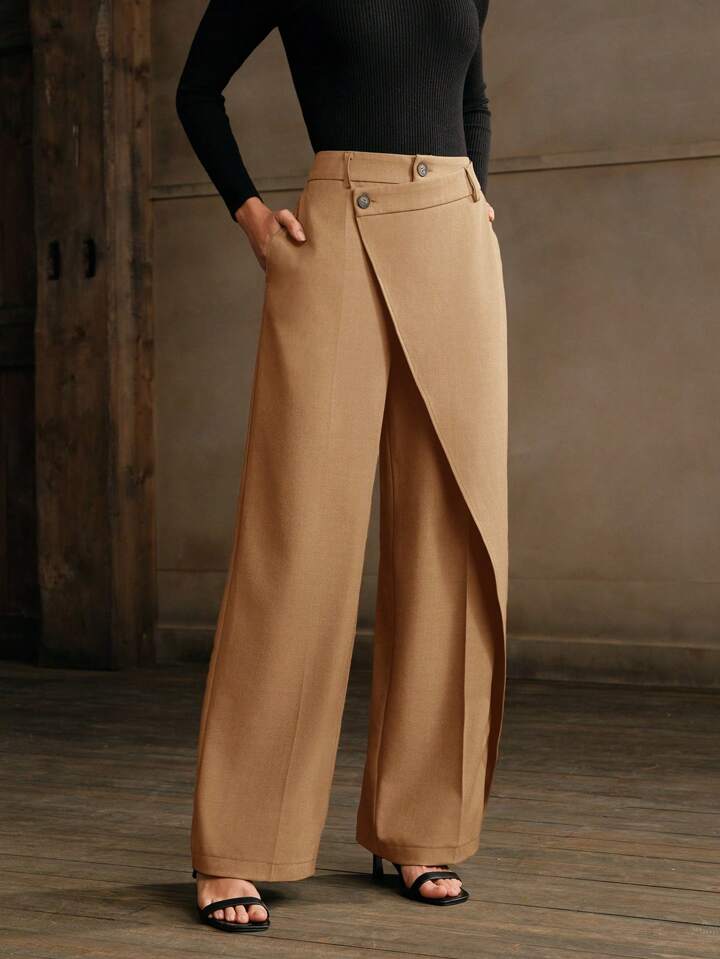 【新品未使用】L'Or Asymmetry Wrap Pants 予約販売》再入荷❣️Asymmetrical Wrap Pants | MAYLILY
