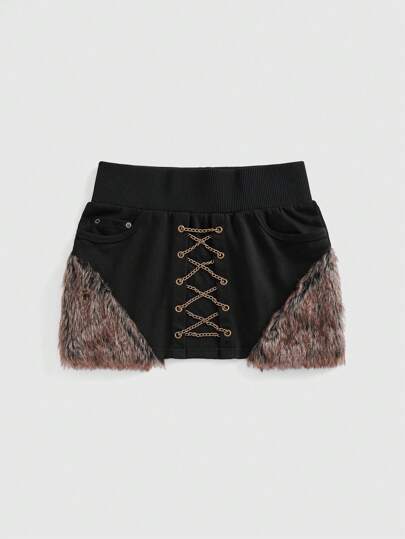 Grunge Punk Mini-jupe frangée sexy à taille ultra basse de style Harajuku Y2K pour femmes