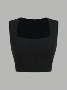 SHEIN EZwear 3 件套女士针织休闲无袖背心套装 - 彩色 - 查看 3