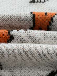 Manfinity Hypemode 男士圆领长袖图案细节彩色套头衫长袖休闲毛衣，适合度假、朋友 - 彩色 - 查看 6