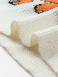 Manfinity Hypemode 男士圆领长袖图案细节彩色套头衫长袖休闲毛衣，适合度假、朋友 - 彩色 - 查看 5