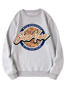 Muchica 女士休闲宽松针织落肩运动衫 - 灰色 - 查看 2