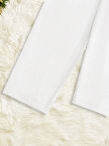 SHEIN Cottnline Men Christmas Solid Regular Longsleeve Homewear Set - White - View 6