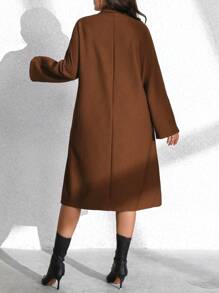 SHEIN LUNE Women's Autumn/Winter A-Line Long Sleeve Shirt Collar Dress Fall Cloth For Women