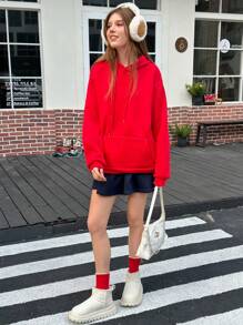 Jouncy Y2K 女式腰部松紧抽绳拼色休闲迷你裙 - 彩色 - 查看 5