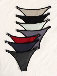 7packs Băng dính chữ cái tương phản ràng buộc quần lót dây G gợi cảm - Nhiều màu - Xem 4