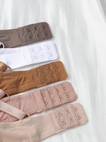 5件套女士纯色细肩带简约休闲钢圈文胸